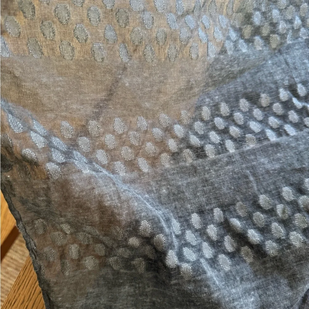 Chic Gray Polka Dot sheer shawl or cover up‎ Beach Resort wear